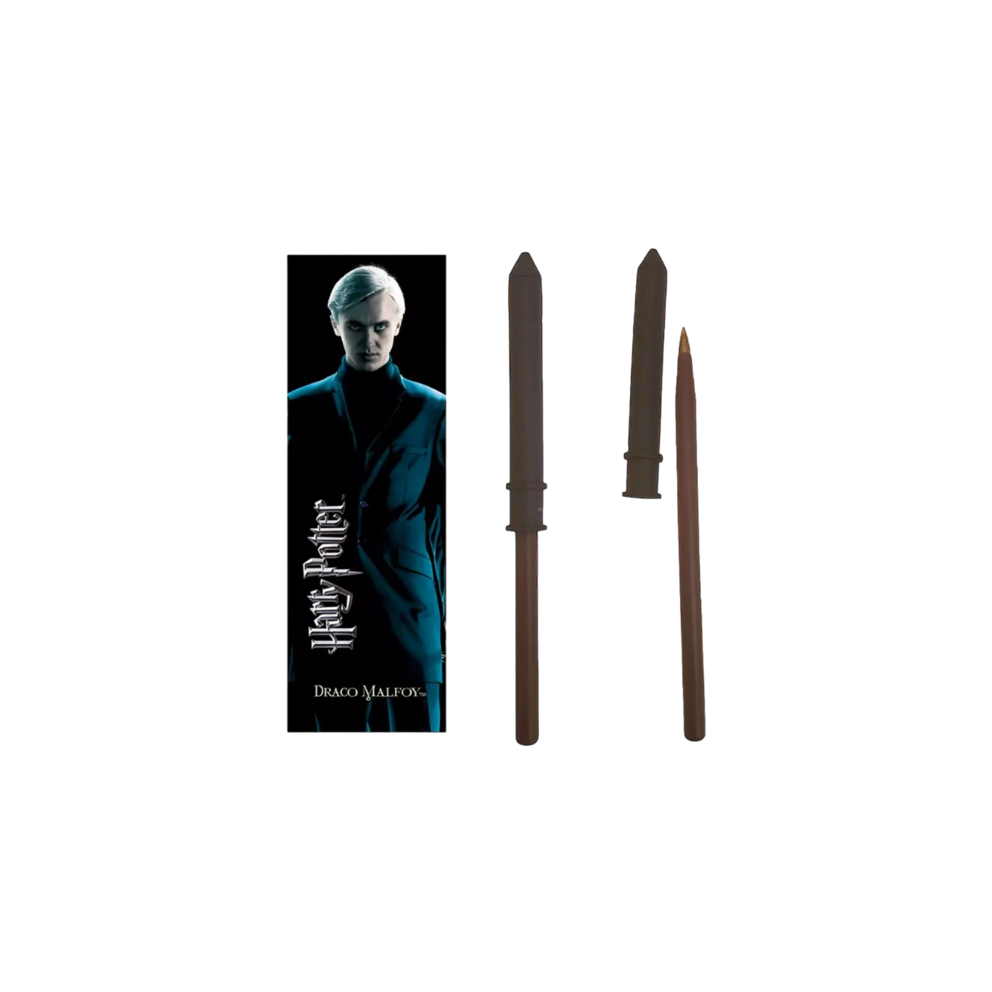 Stylo baguette Harry Potter - Drago Malefoy (avec marque page)