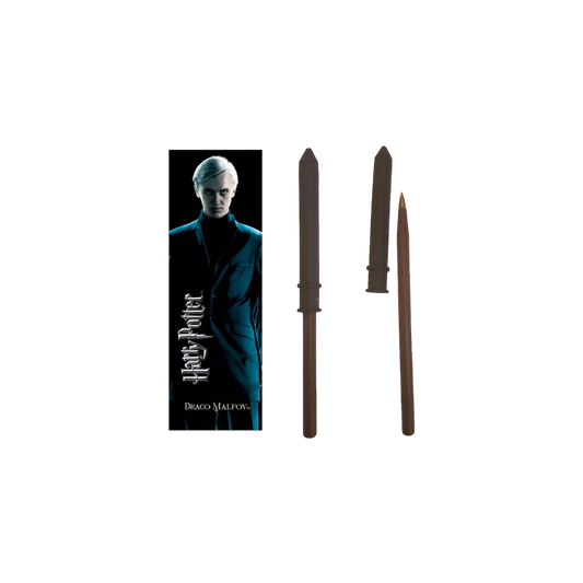 Stylo baguette Harry Potter - Drago Malefoy (avec marque page)